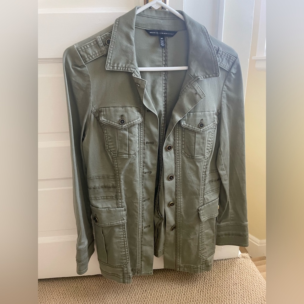 White House black market Green jacket